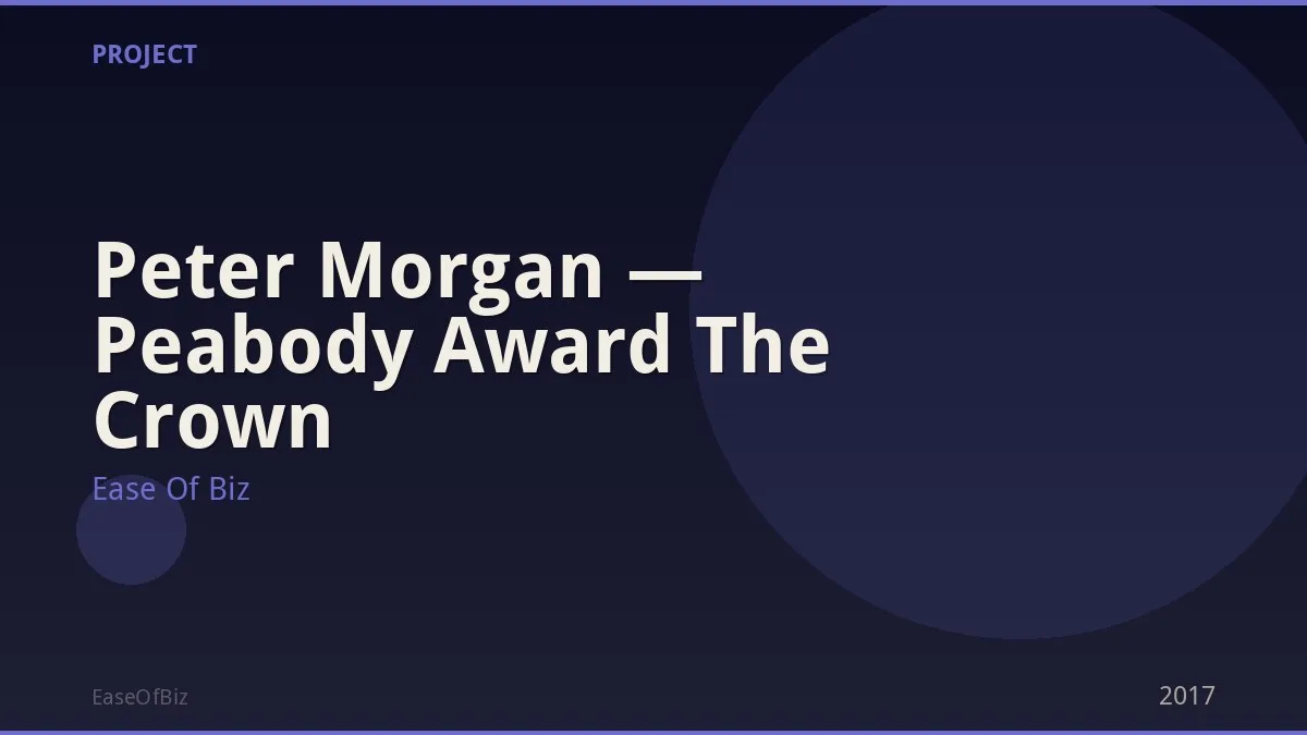 Peter Morgan — Peabody Award The Crown