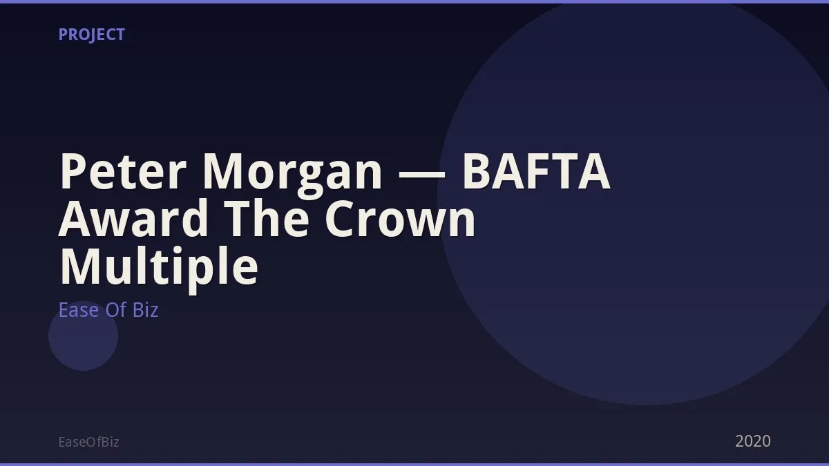 Peter Morgan — BAFTA Award The Crown Multiple
