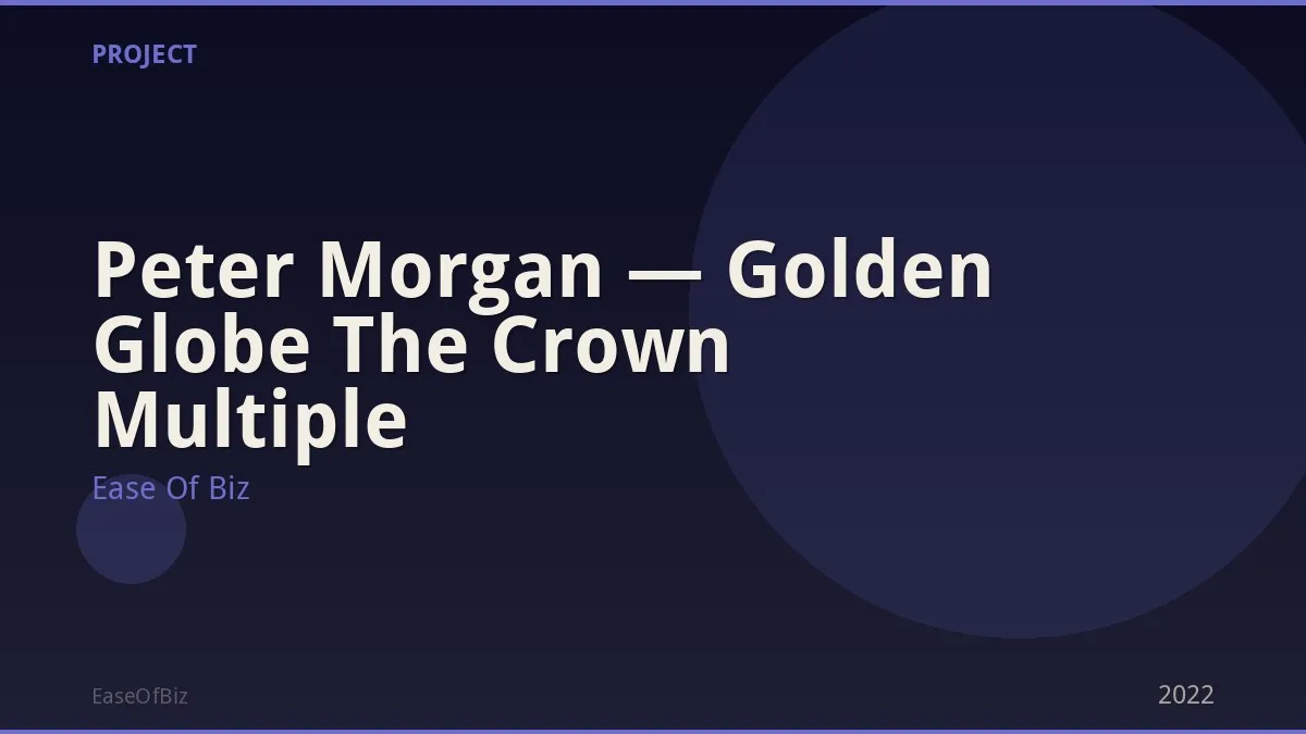 Peter Morgan — Golden Globe The Crown Multiple