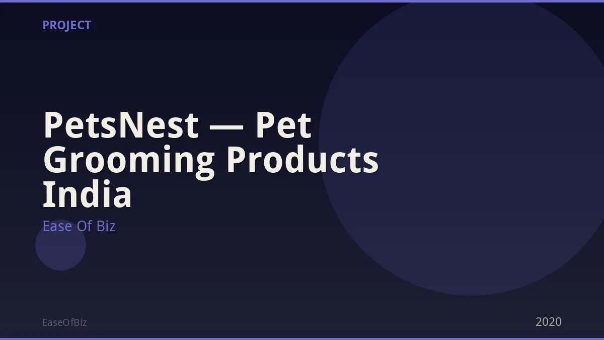 PetsNest — Pet Grooming Products India