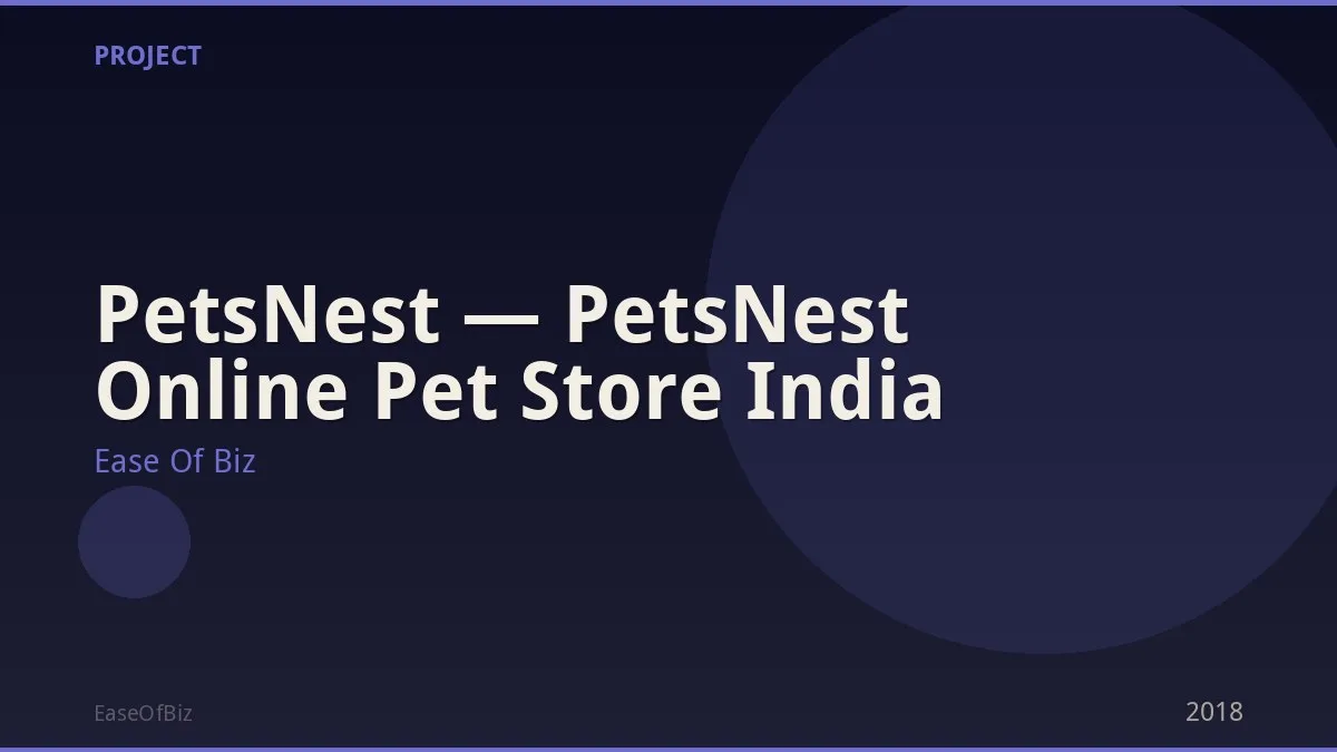 PetsNest — PetsNest Online Pet Store India