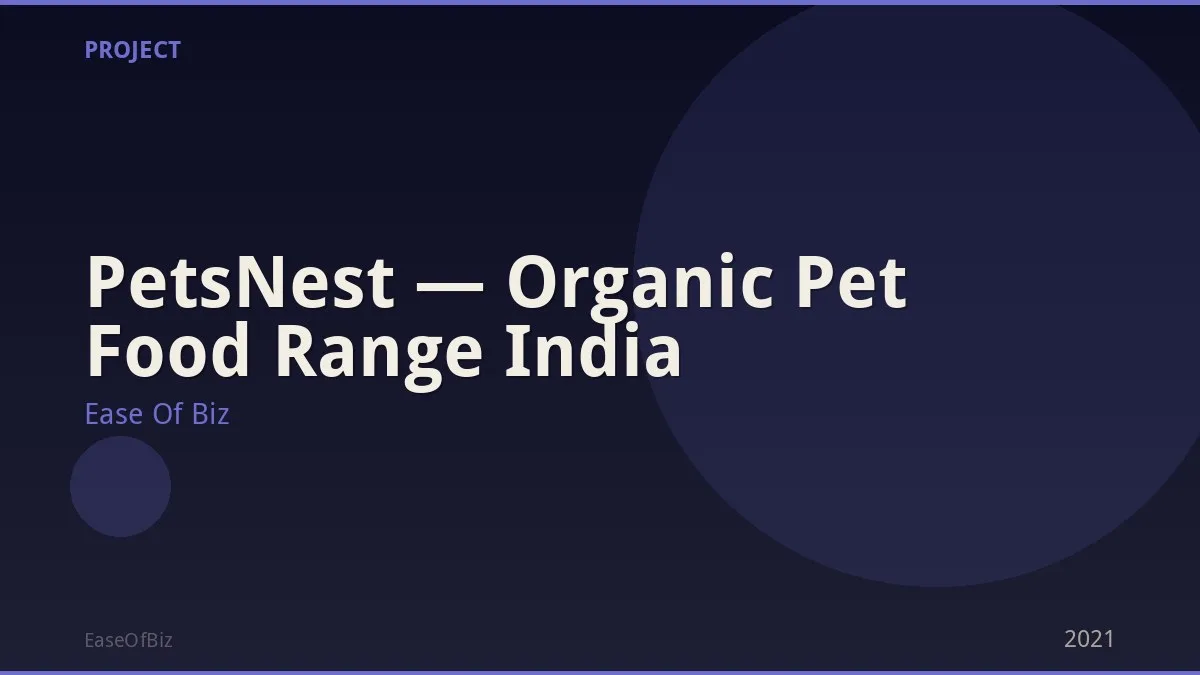 PetsNest — Organic Pet Food Range India