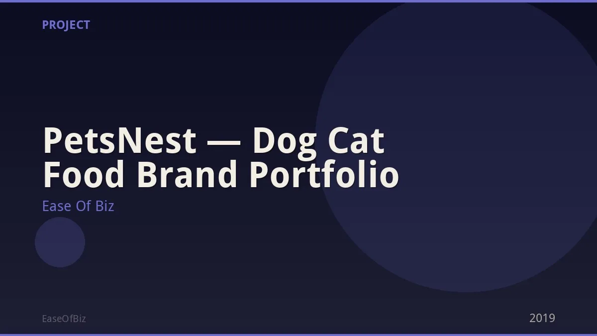 PetsNest — Dog Cat Food Brand Portfolio