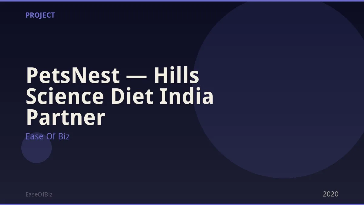 PetsNest — Hills Science Diet India Partner