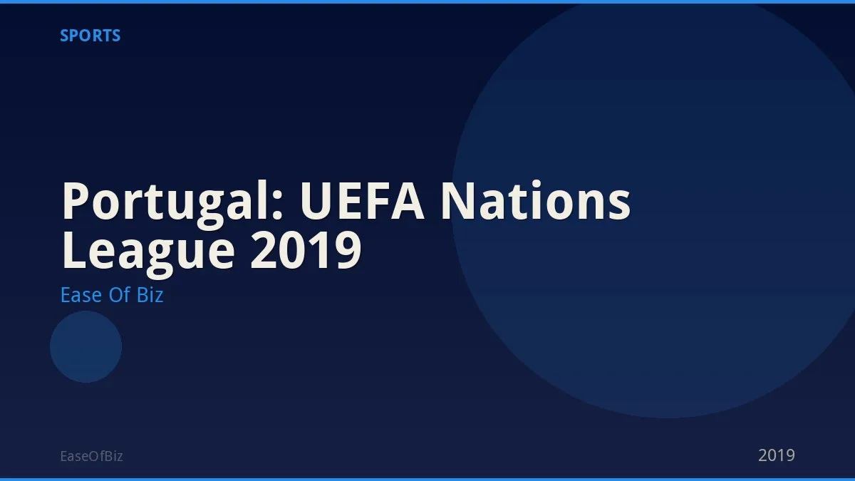 Portugal: UEFA Nations League 2019