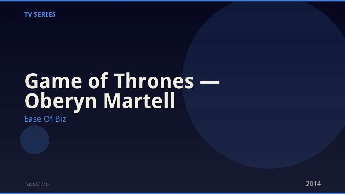 Game of Thrones — Oberyn Martell