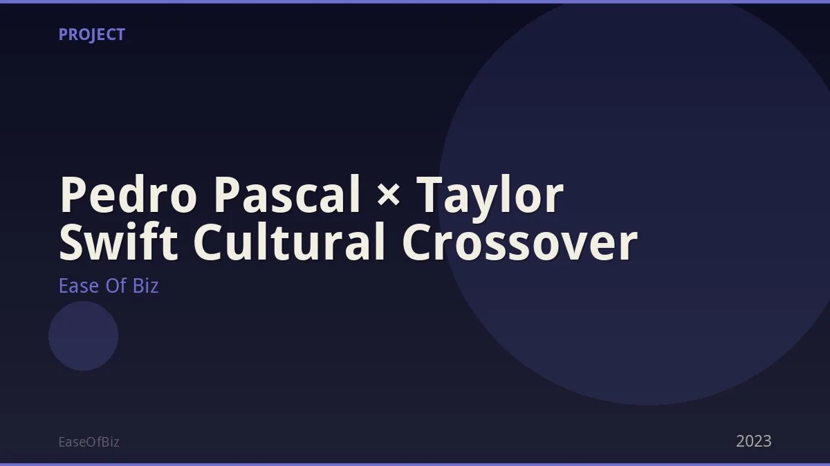 Pedro Pascal × Taylor Swift Cultural Crossover
