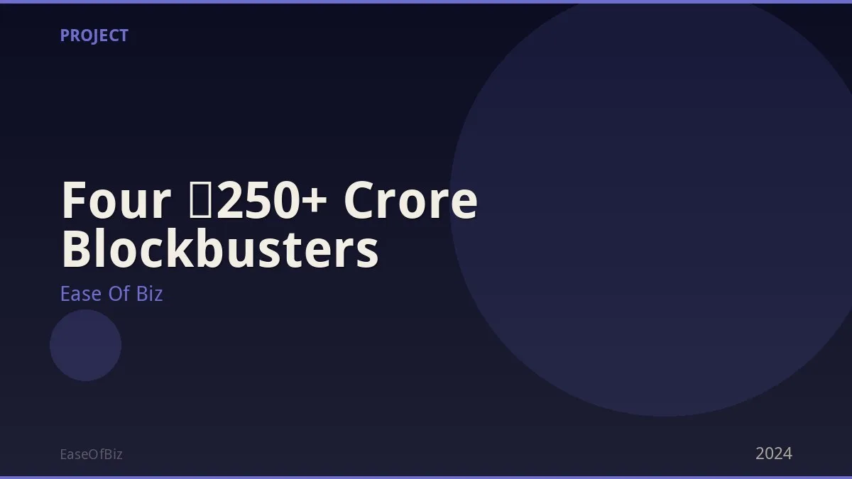 Four ₹250+ Crore Blockbusters