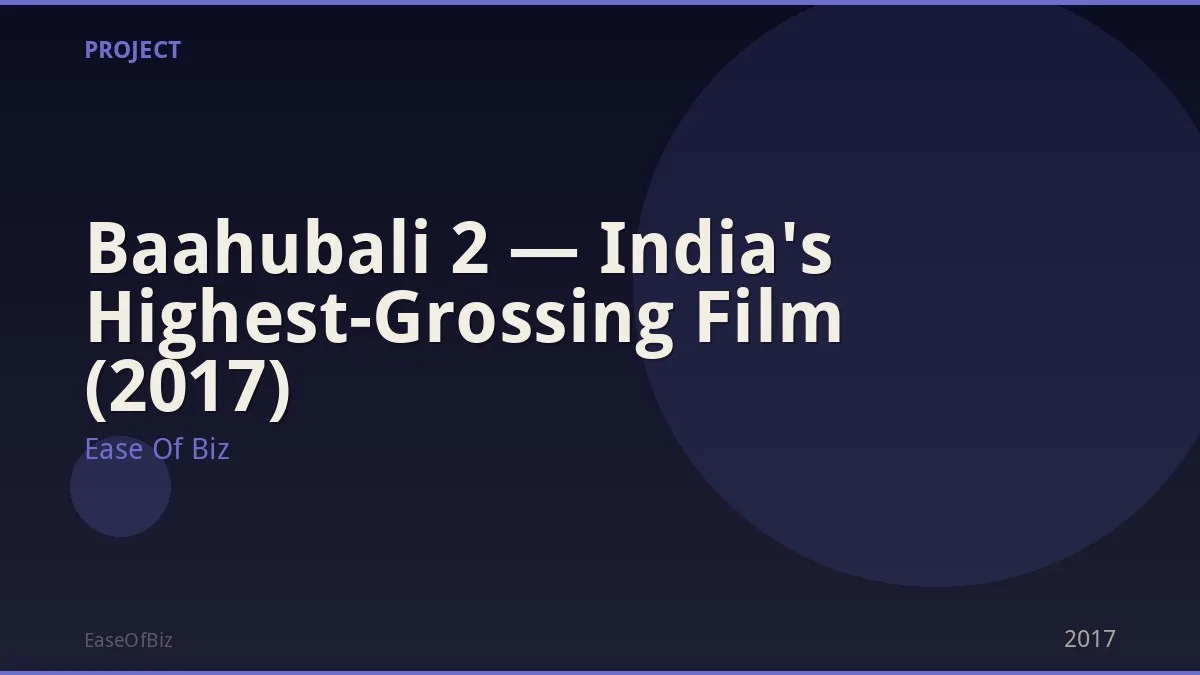 Baahubali 2 — India's Highest-Grossing Film (2017)