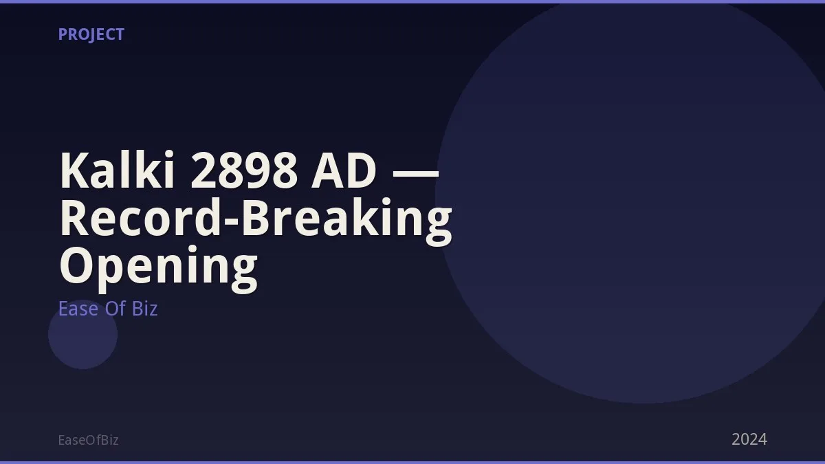 Kalki 2898 AD — Record-Breaking Opening