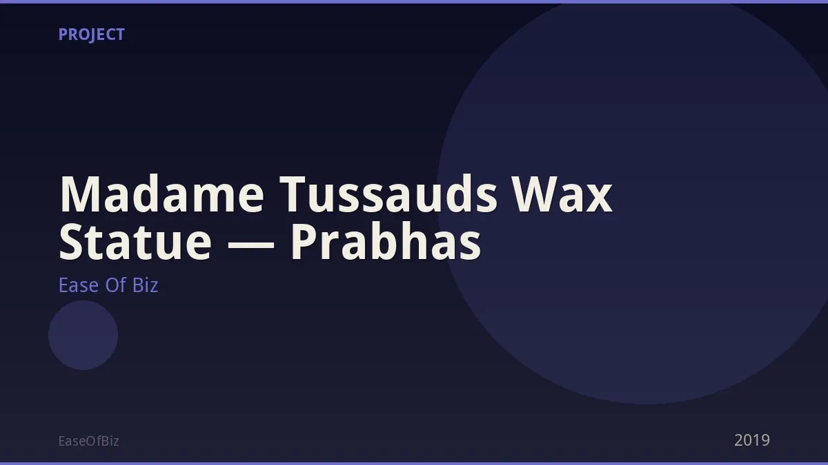 Madame Tussauds Wax Statue — Prabhas