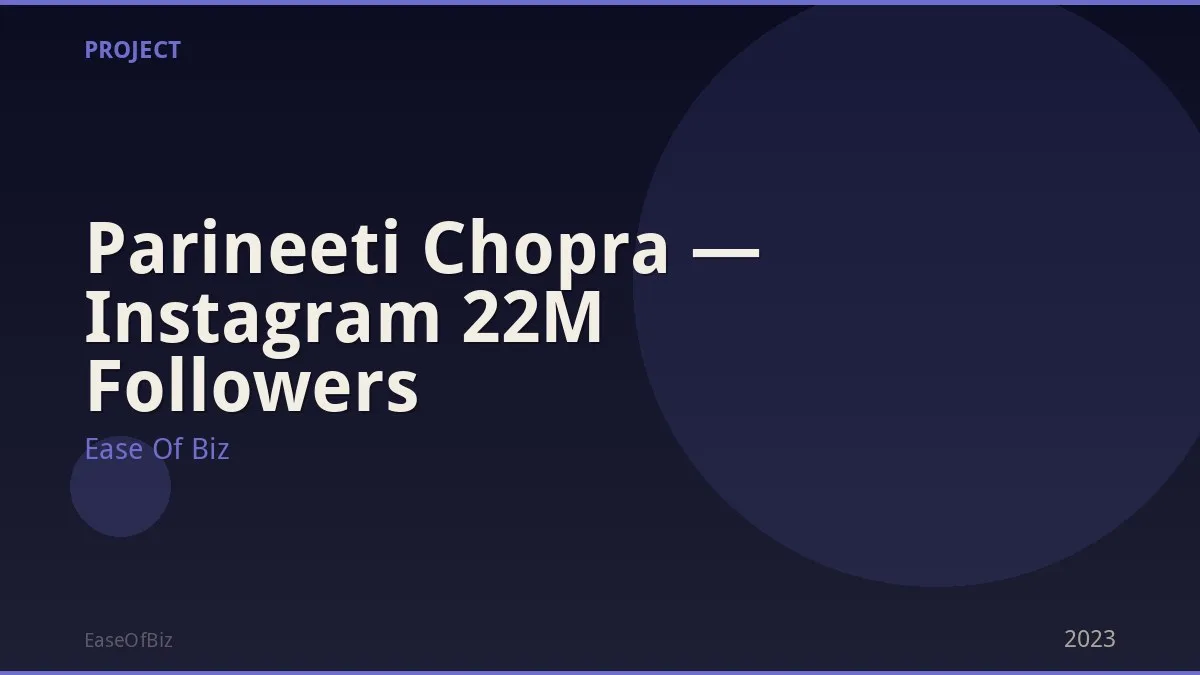 Parineeti Chopra — Instagram 22M Followers