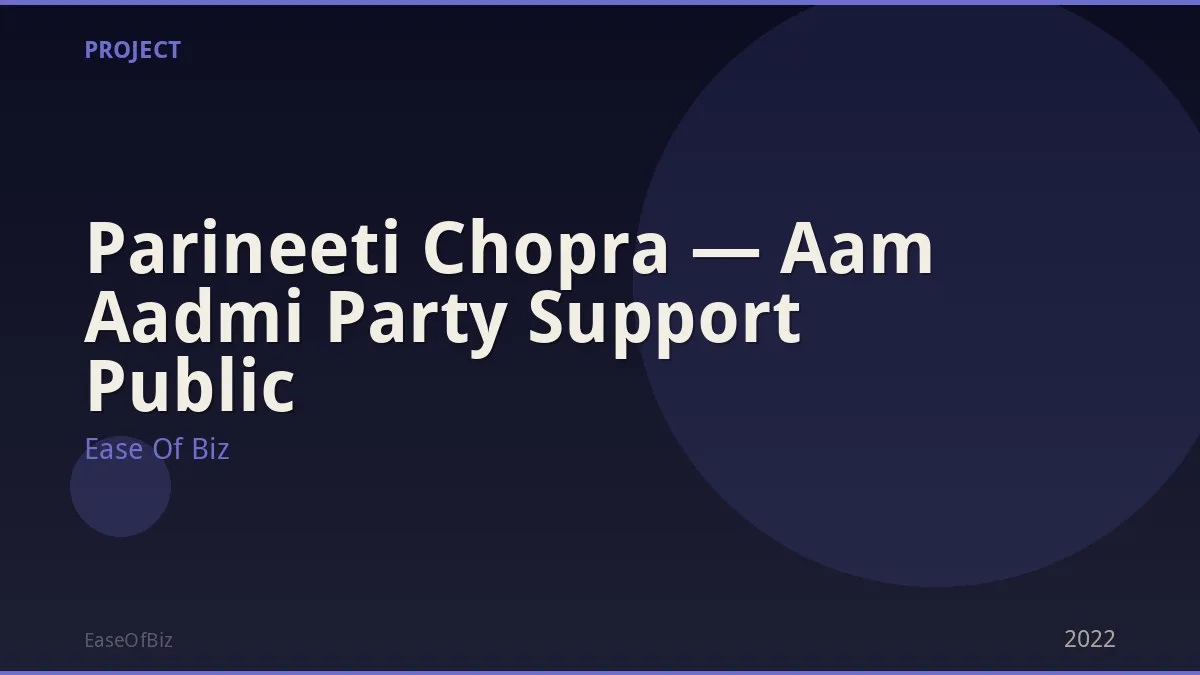 Parineeti Chopra — Aam Aadmi Party Support Public