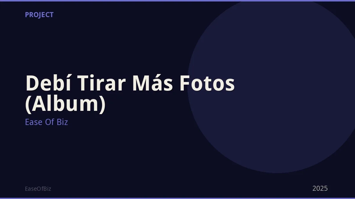 Debí Tirar Más Fotos (Album)