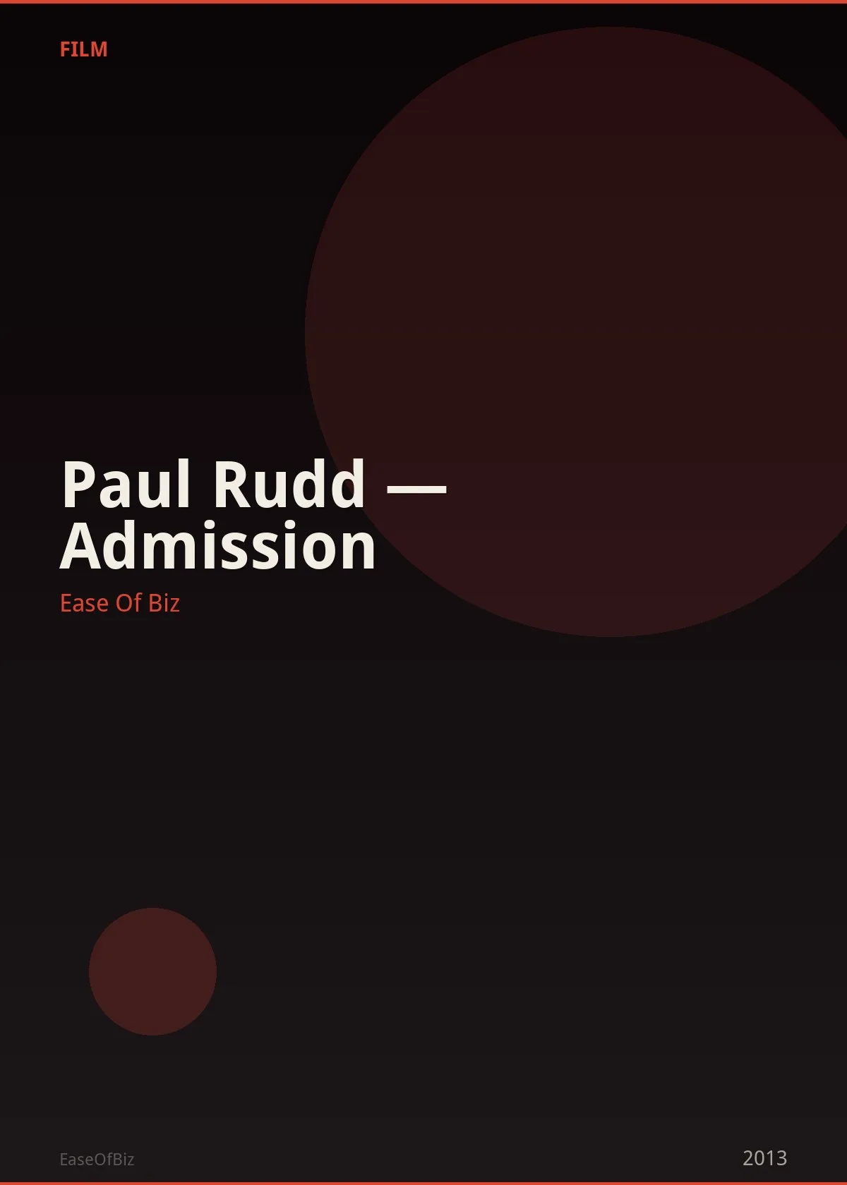 Paul Rudd — Admission