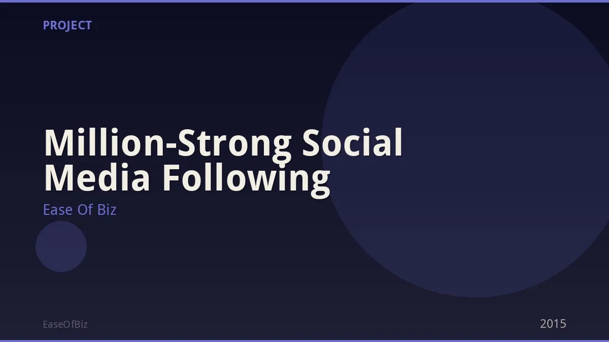 Million-Strong Social Media Following
