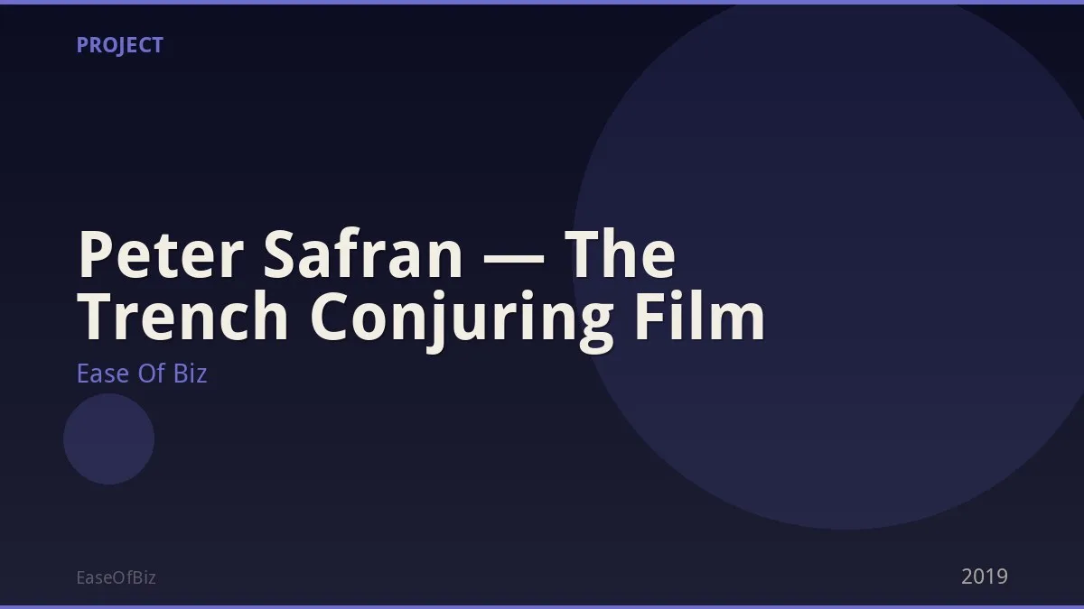 Peter Safran — The Trench Conjuring Film