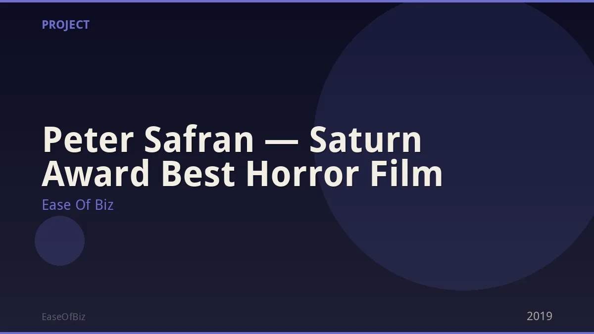 Peter Safran — Saturn Award Best Horror Film