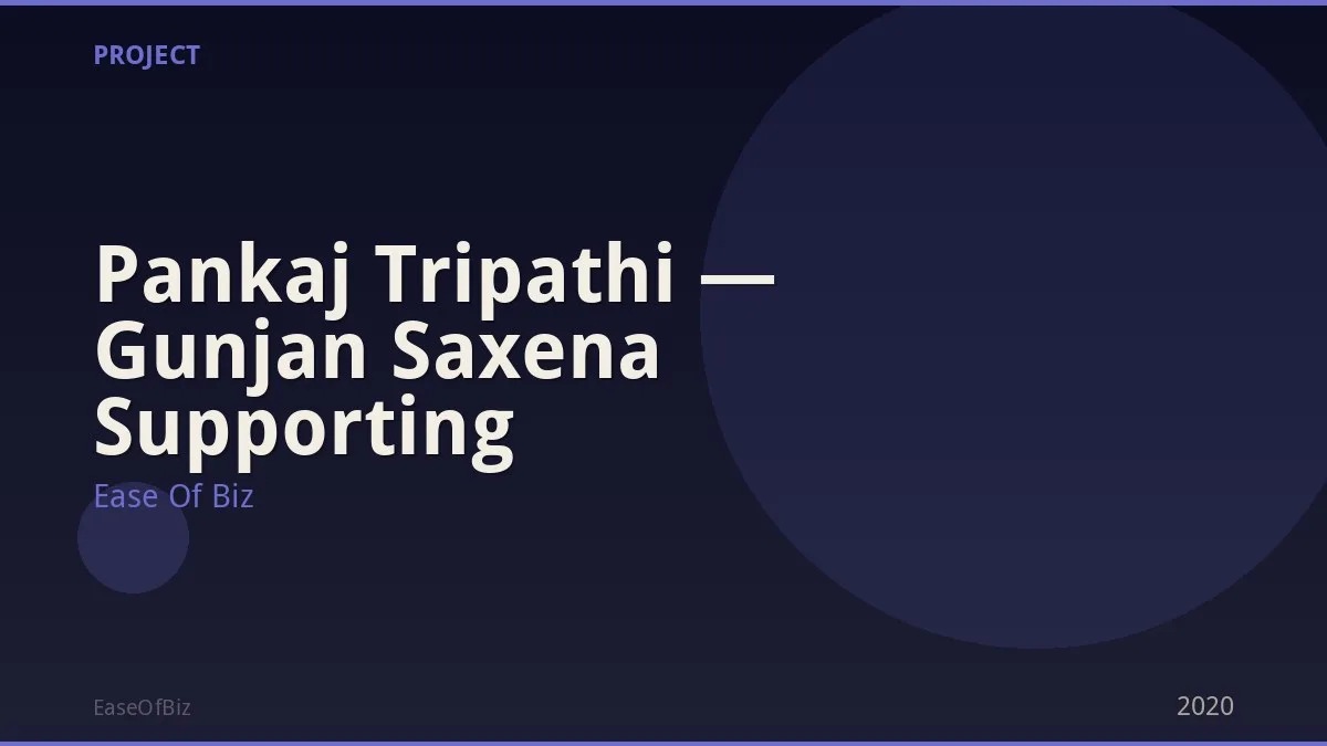 Pankaj Tripathi — Gunjan Saxena Supporting