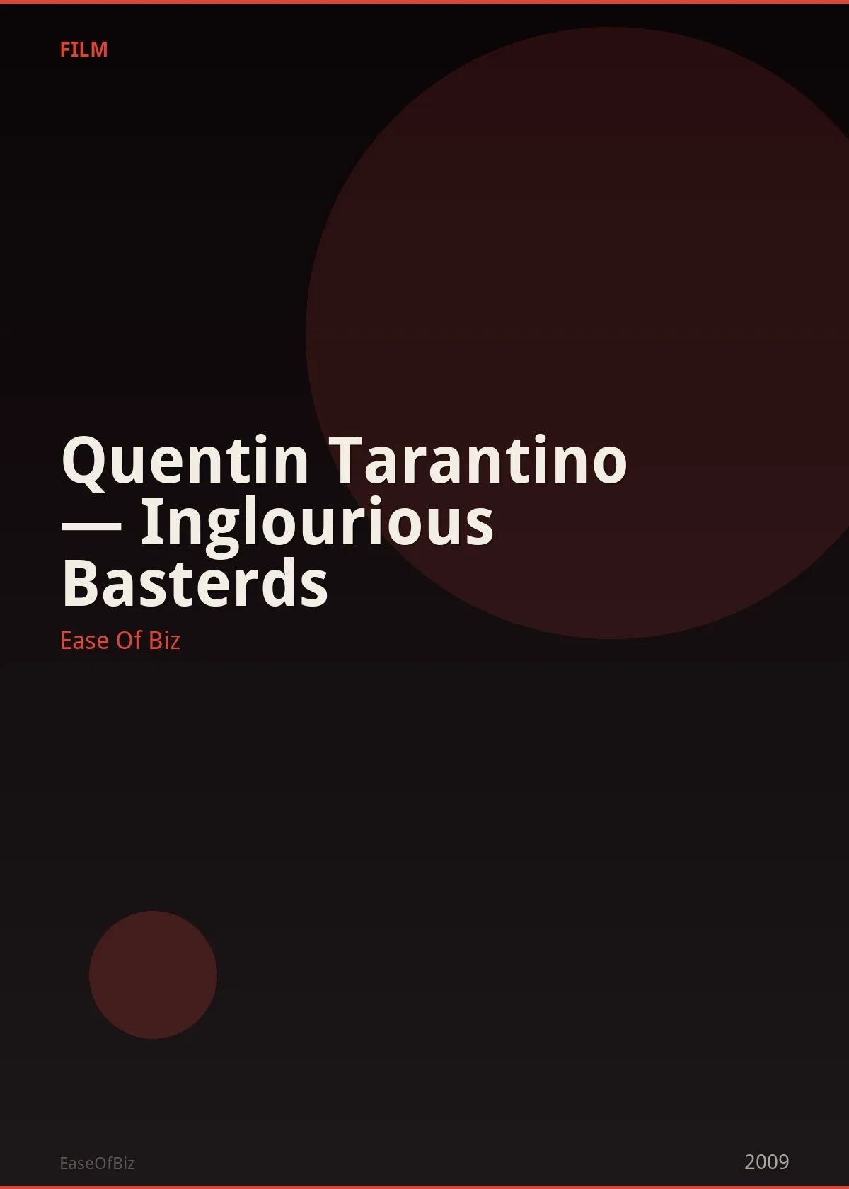 Quentin Tarantino — Inglourious Basterds
