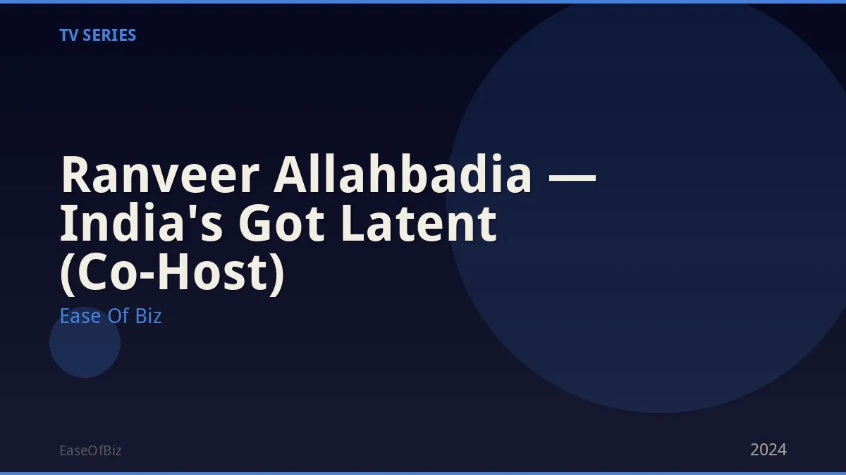 Ranveer Allahbadia — India's Got Latent (Co-Host)