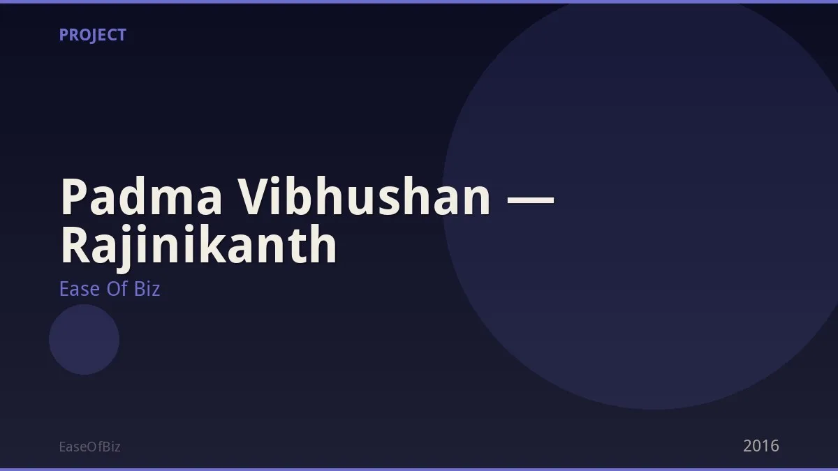 Padma Vibhushan — Rajinikanth
