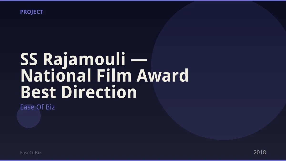 SS Rajamouli — National Film Award Best Direction
