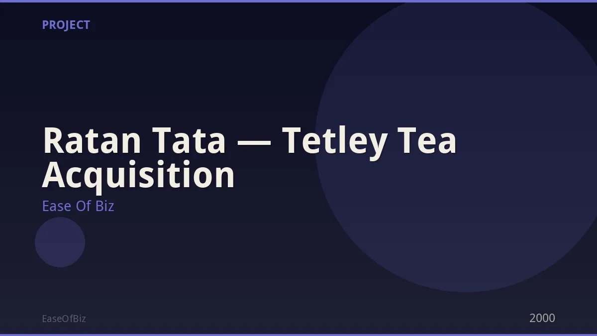 Ratan Tata — Tetley Tea Acquisition