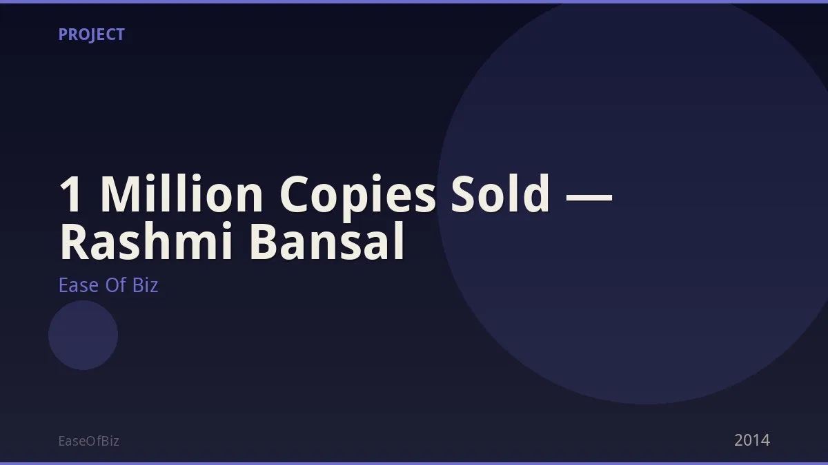 1 Million Copies Sold — Rashmi Bansal