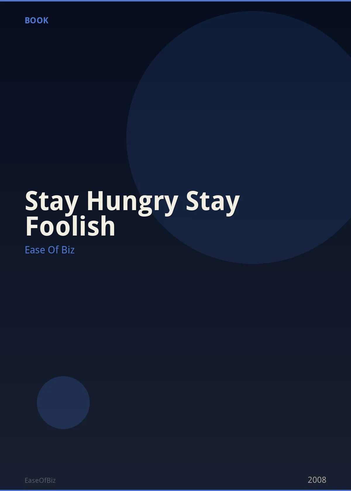 Stay Hungry Stay Foolish