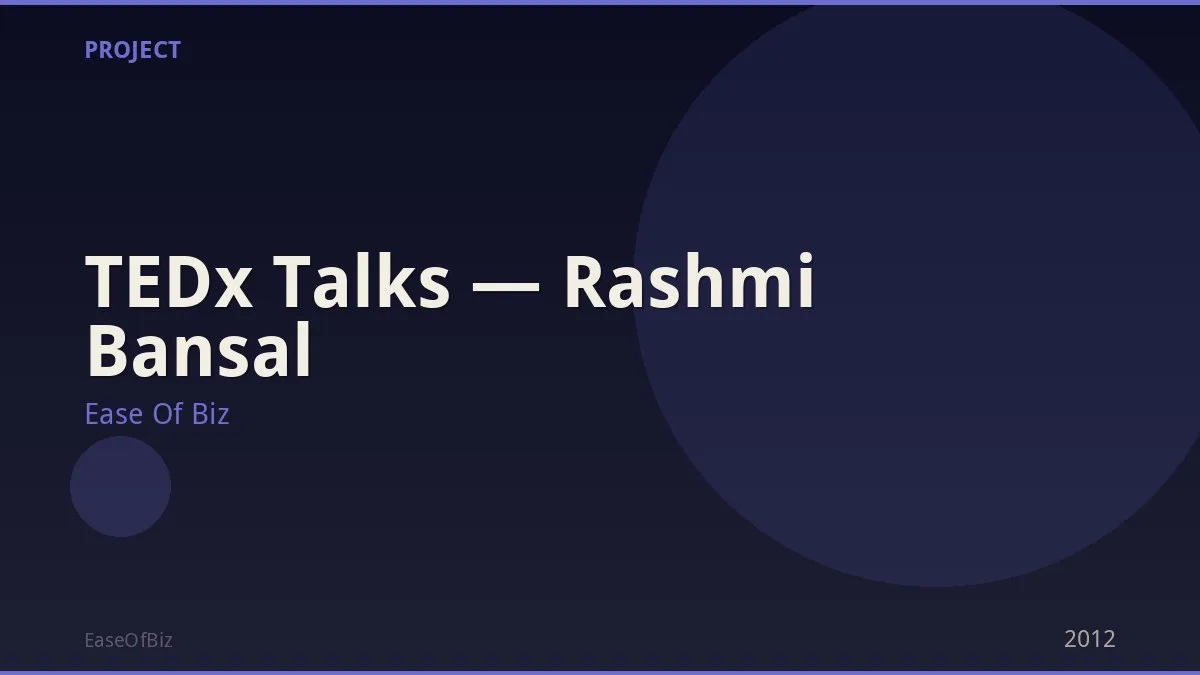 TEDx Talks — Rashmi Bansal