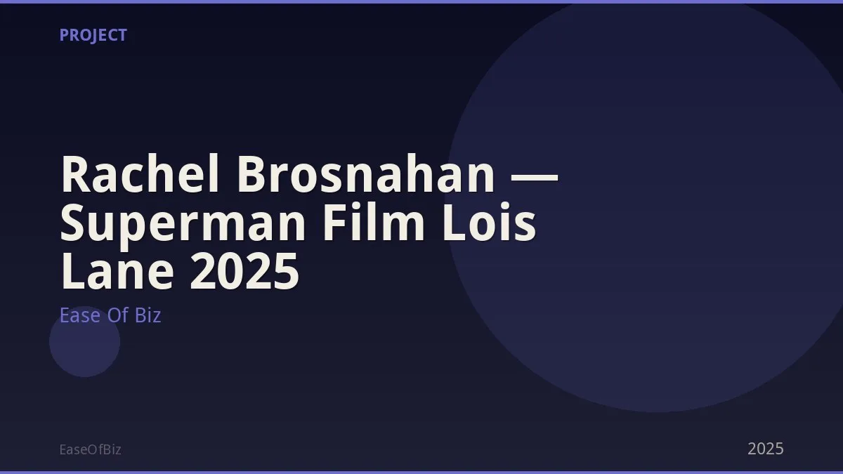 Rachel Brosnahan — Superman Film Lois Lane 2025