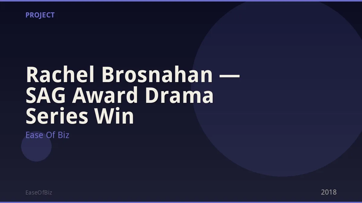 Rachel Brosnahan — SAG Award Drama Series Win