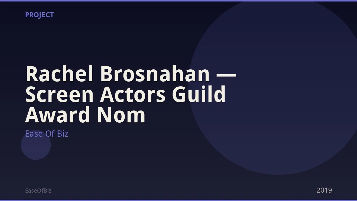 Rachel Brosnahan — Screen Actors Guild Award Nom