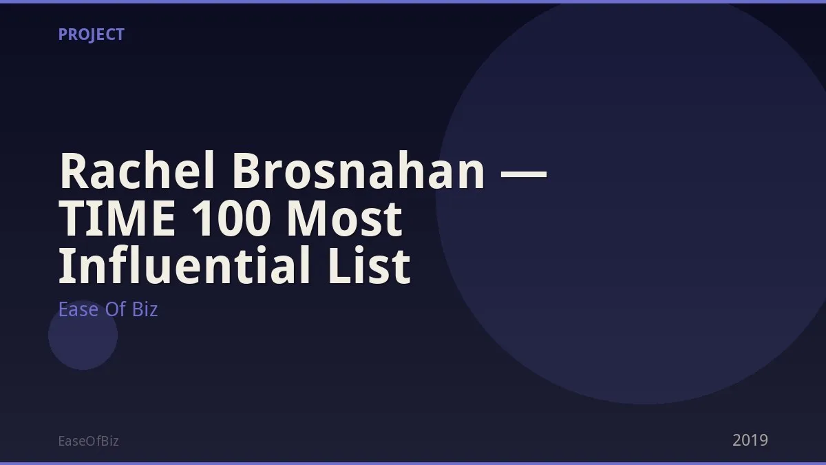 Rachel Brosnahan — TIME 100 Most Influential List