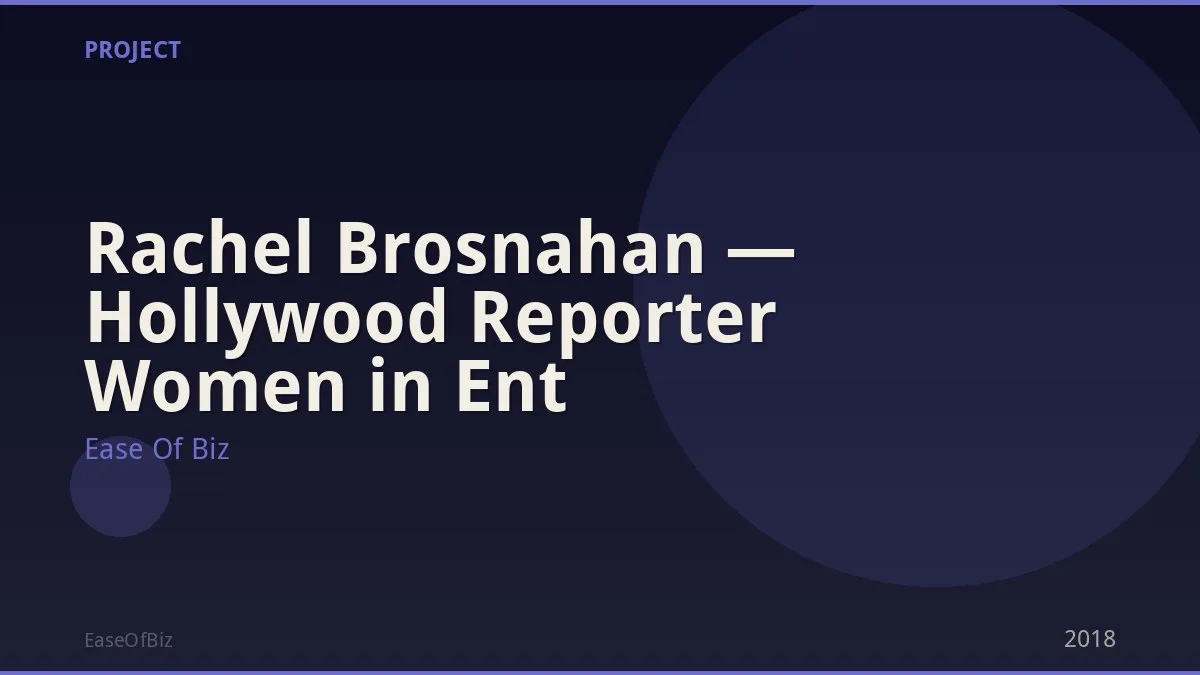 Rachel Brosnahan — Hollywood Reporter Women in Ent