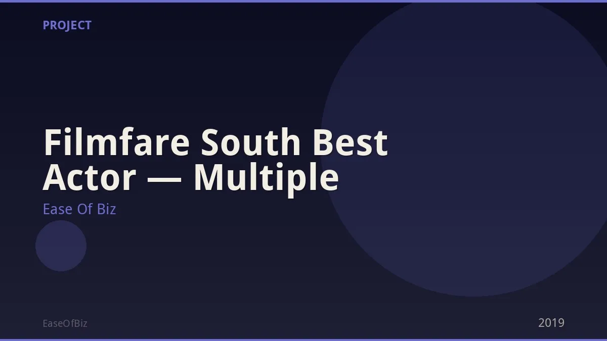 Filmfare South Best Actor — Multiple
