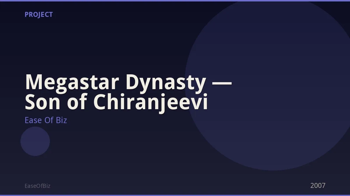 Megastar Dynasty — Son of Chiranjeevi