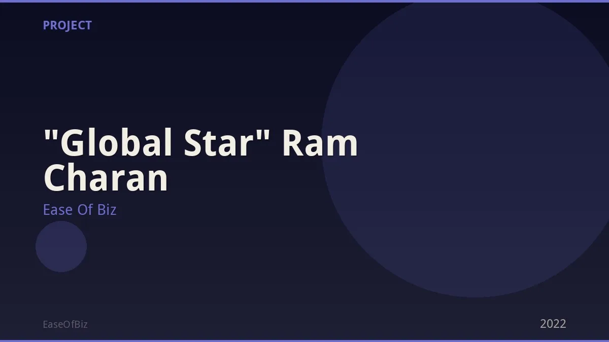 "Global Star" Ram Charan