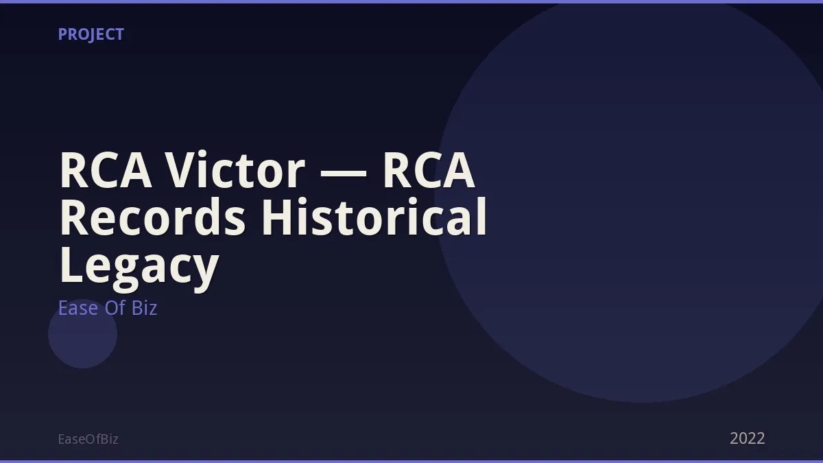 RCA Victor — RCA Records Historical Legacy