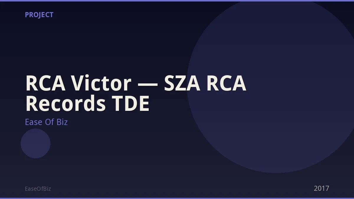 RCA Victor — SZA RCA Records TDE