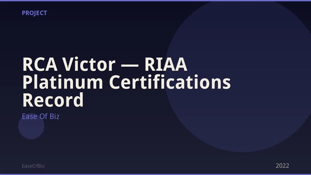 RCA Victor — RIAA Platinum Certifications Record
