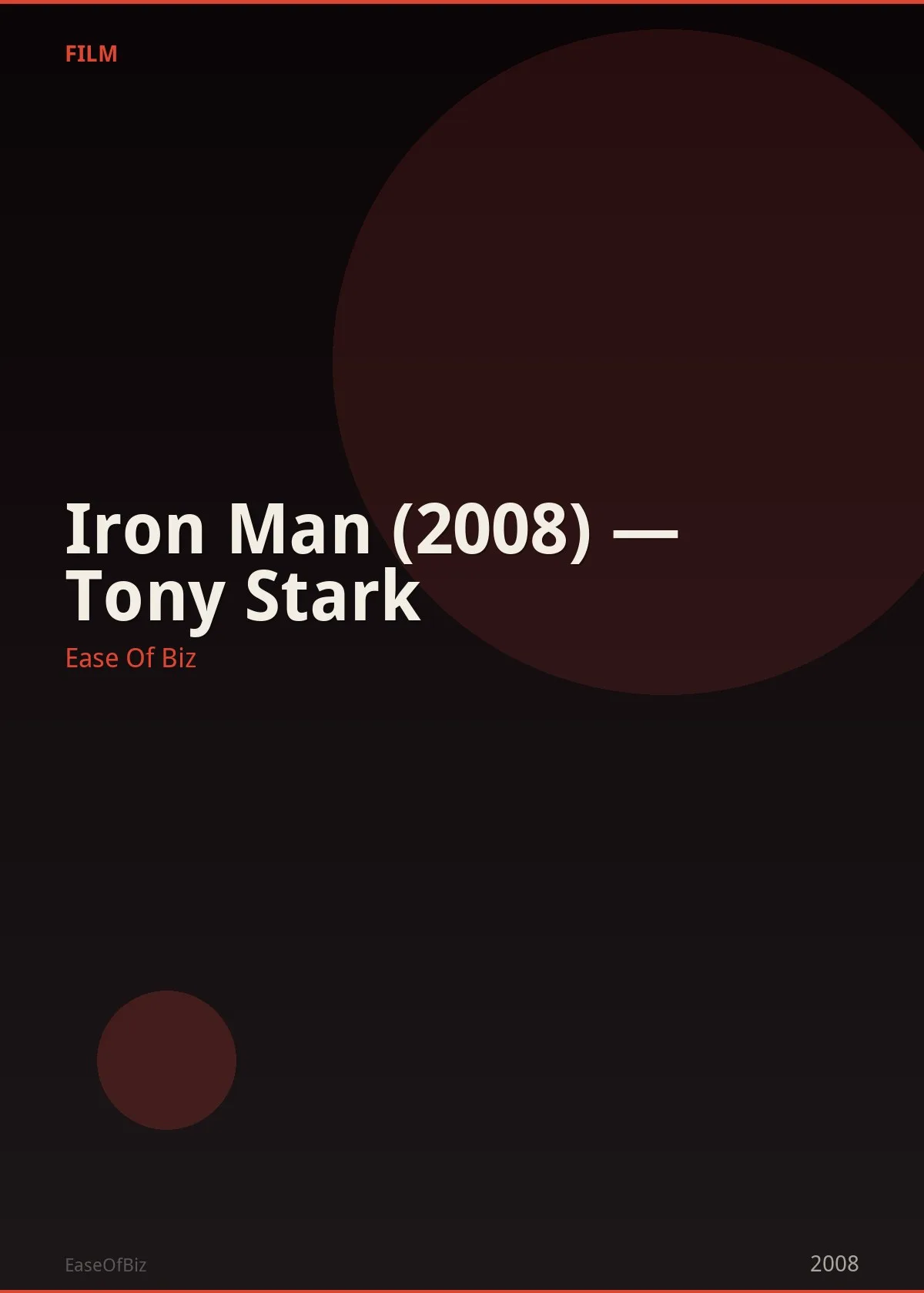 Iron Man (2008) — Tony Stark