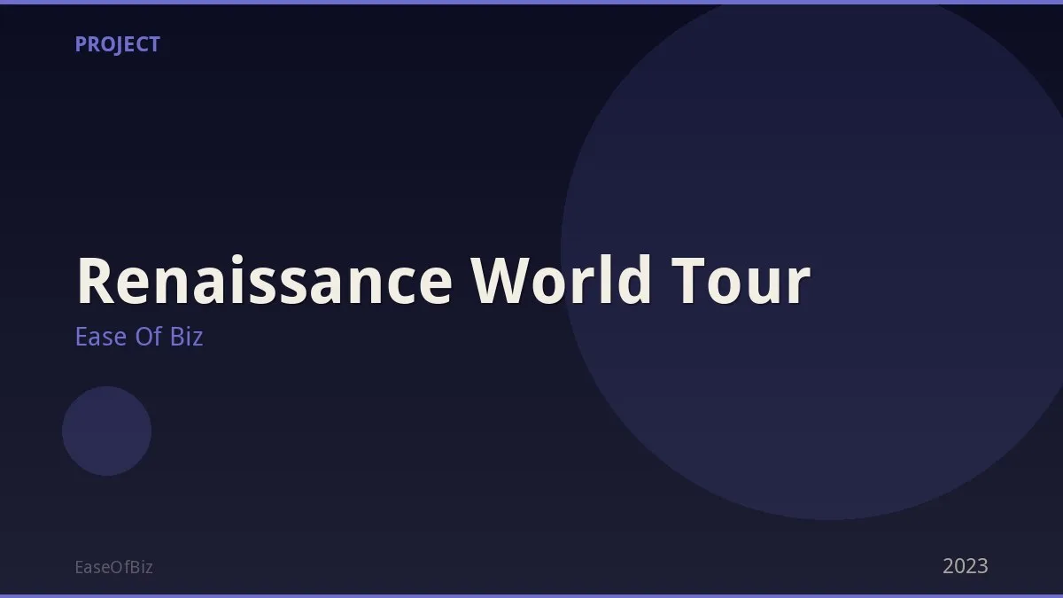 Renaissance World Tour