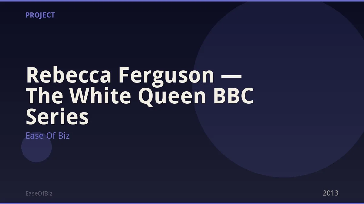 Rebecca Ferguson — The White Queen BBC Series