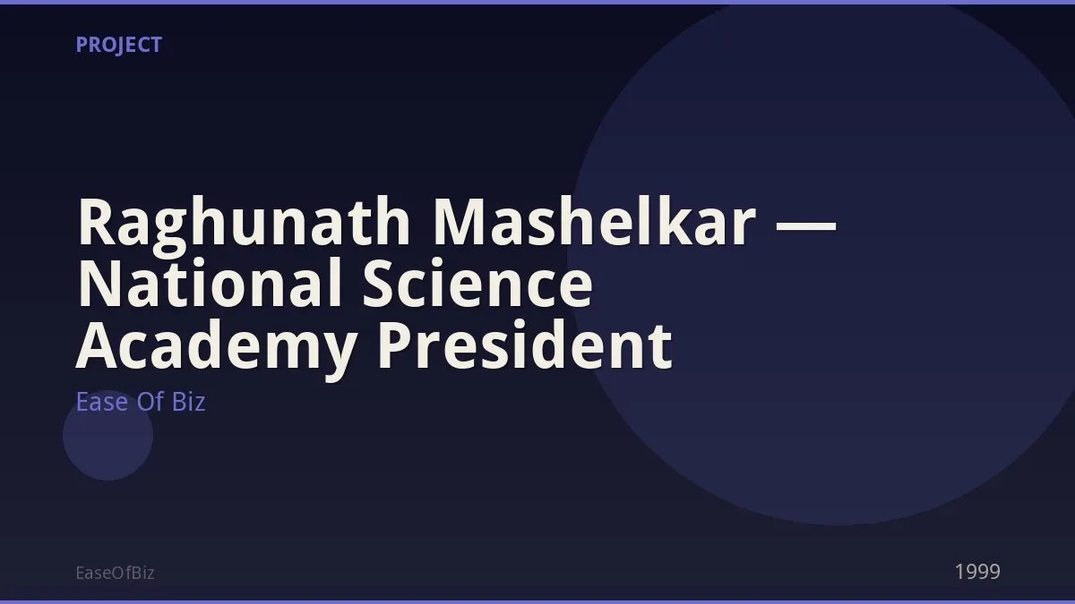Raghunath Mashelkar — National Science Academy President