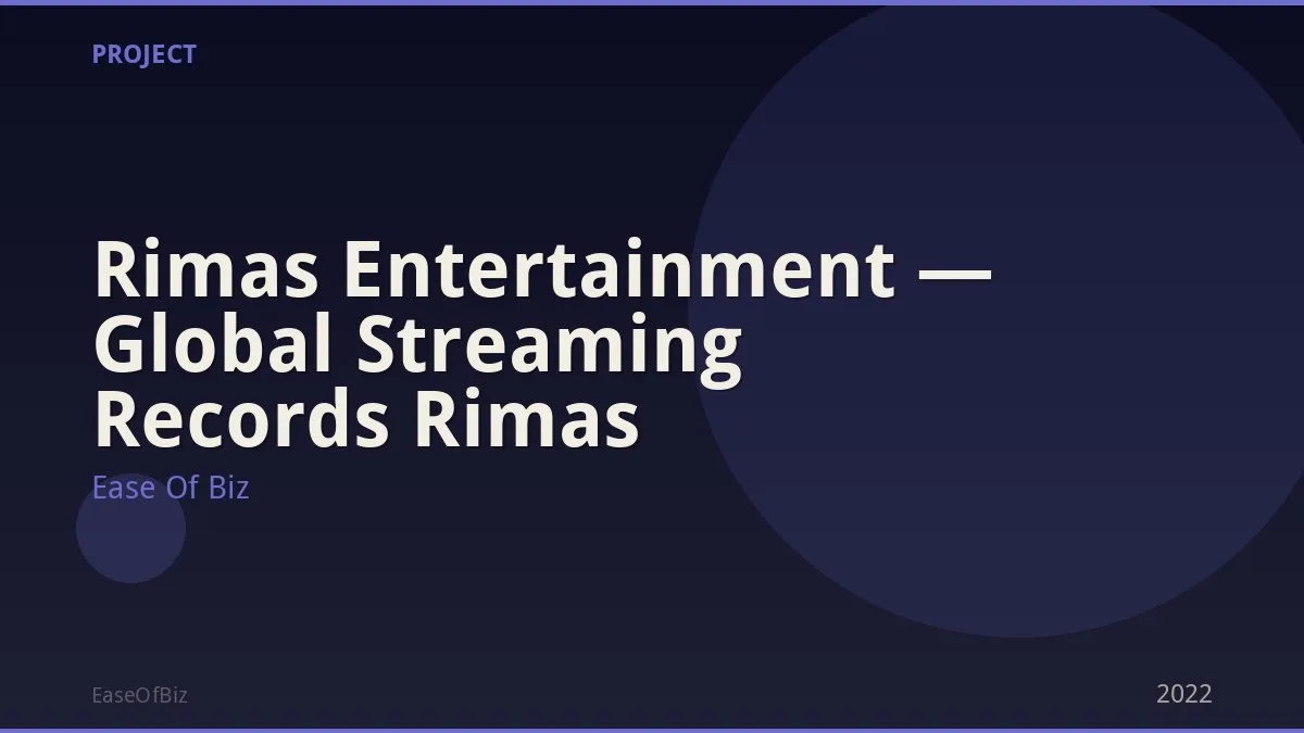 Rimas Entertainment — Global Streaming Records Rimas