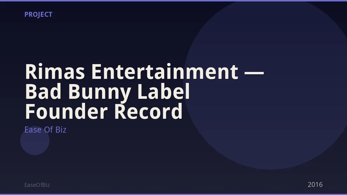 Rimas Entertainment — Bad Bunny Label Founder Record