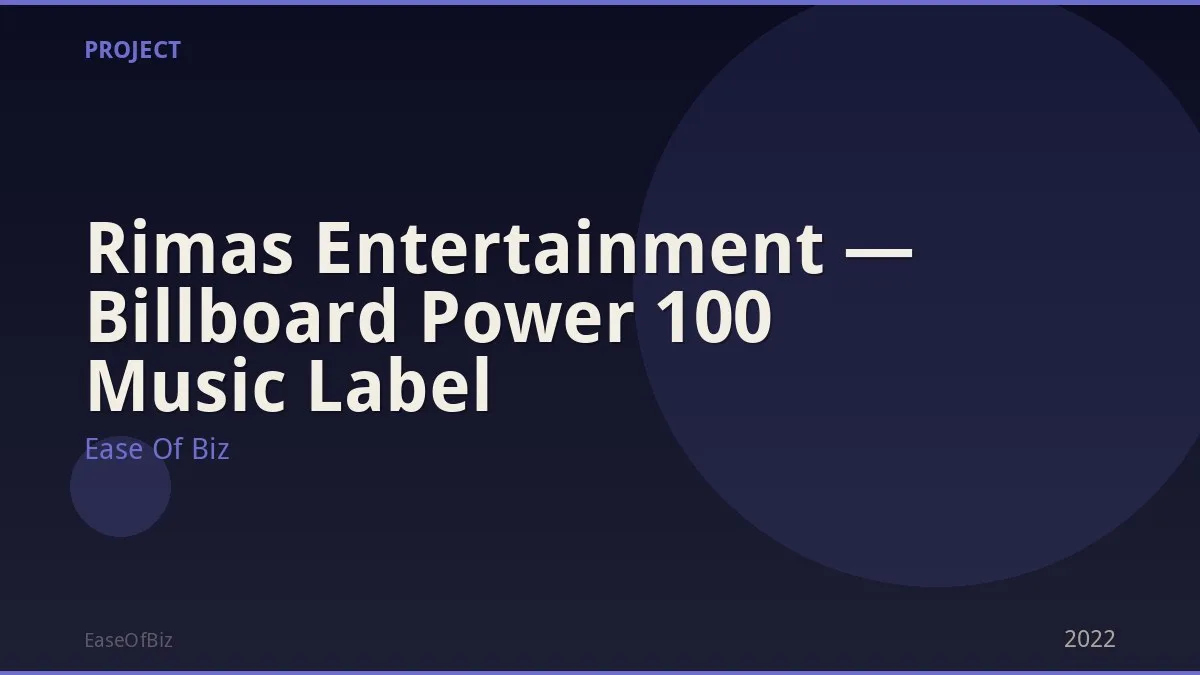 Rimas Entertainment — Billboard Power 100 Music Label