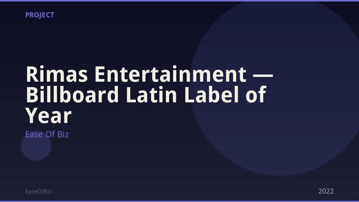 Rimas Entertainment — Billboard Latin Label of Year